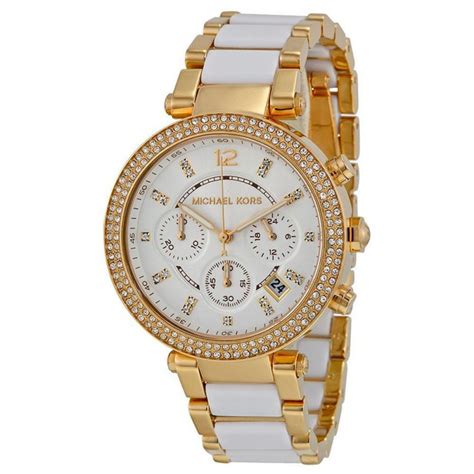 reloj michael kors digital dorado|Michael Kors reloj mujer blanco.